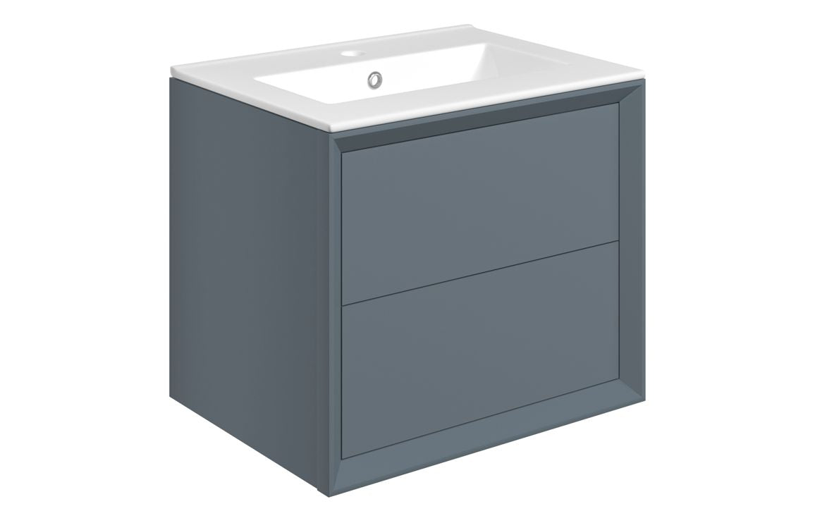 Edge - 615mm Wall Hung 2 Drawer Basin Unit & Basin