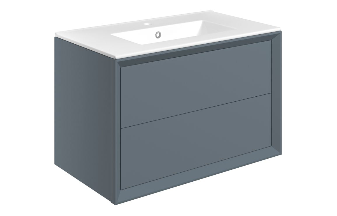 Edge - 815mm Wall Hung 2 Drawer Basin Unit & Basin