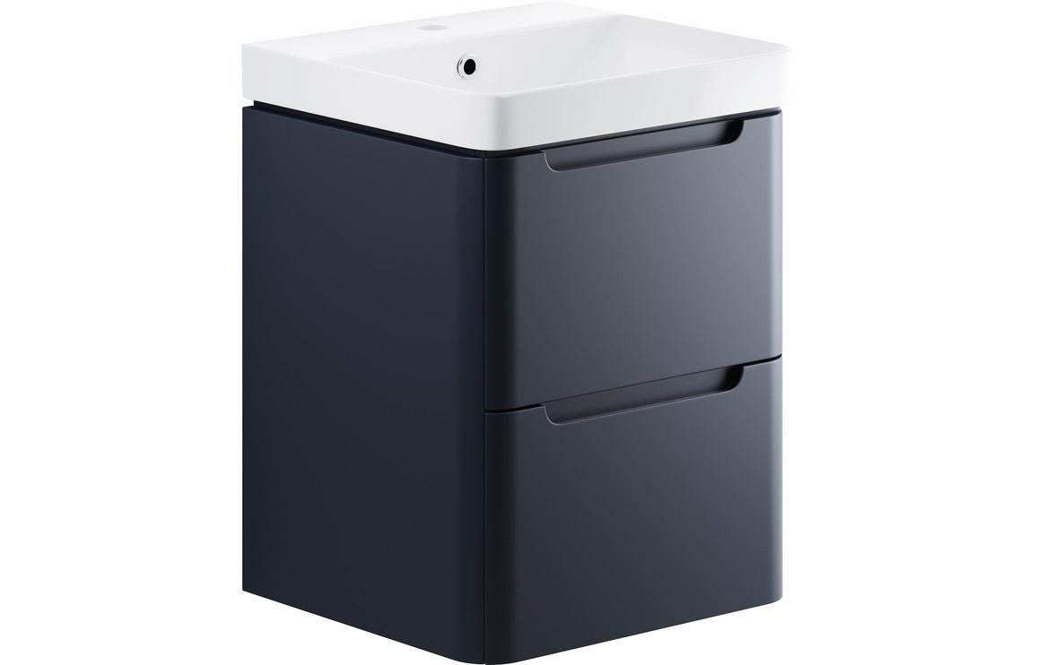 Grace - 2 Drawer Wall Hung Cloakroom Basin Unit - 500mm