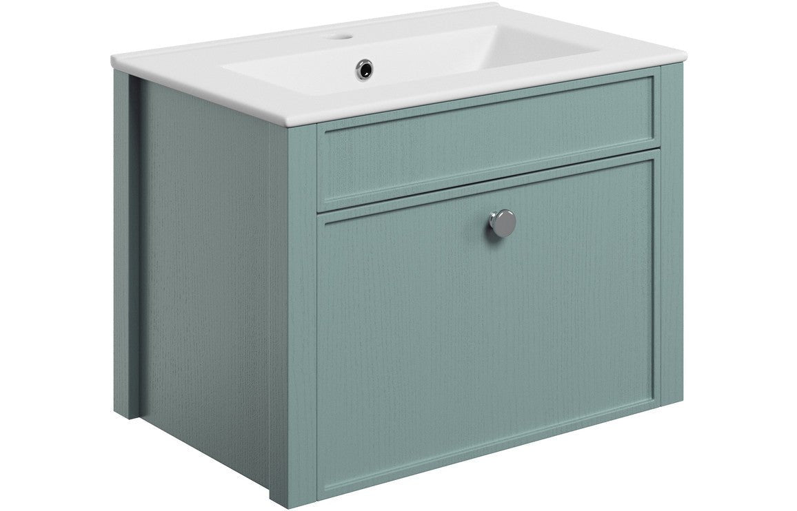 Santos - Wall Hung Basin Unit & Basin - 605mm