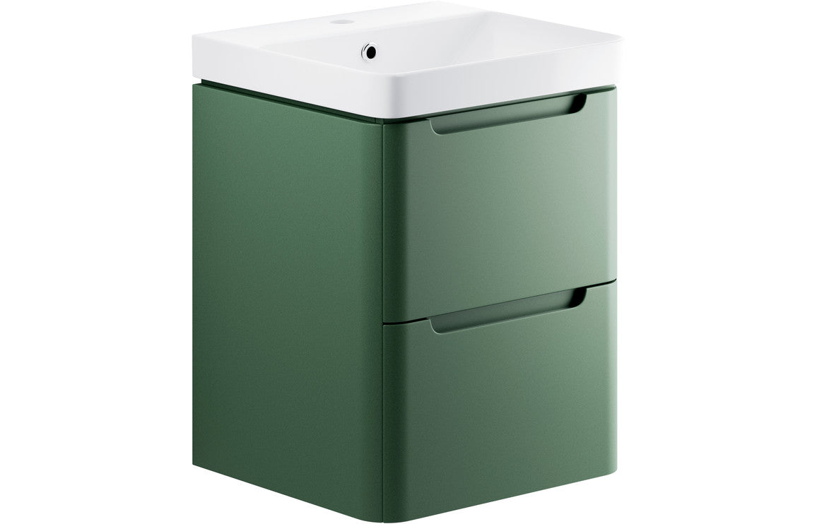 Grace - 2 Drawer Wall Hung Cloakroom Basin Unit - 500mm