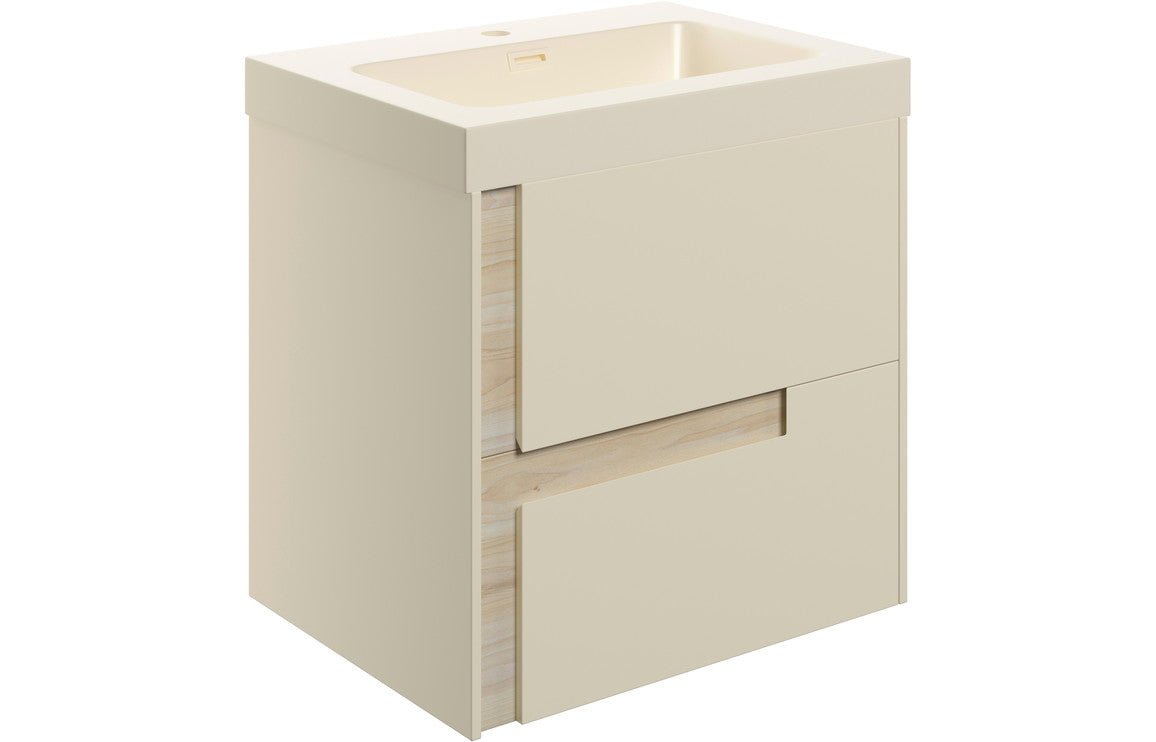 Duality - Wall Hung 2 Drawer Basin Unit & Co-ordinating Basin - 605mm