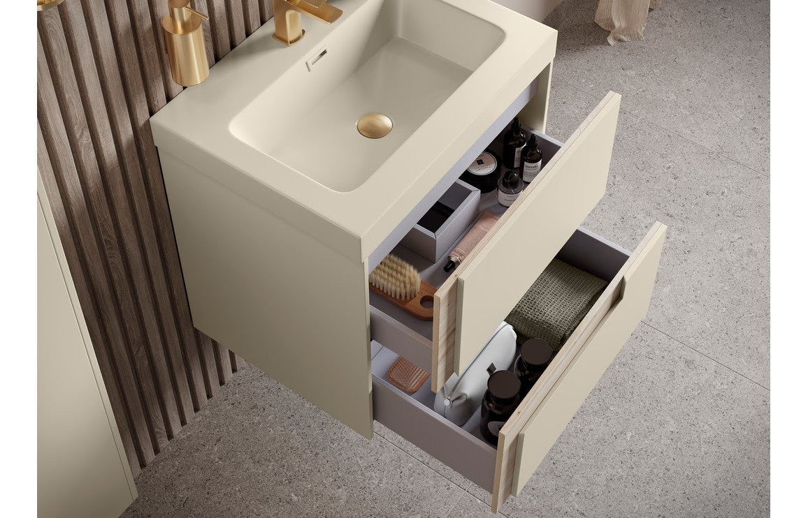 Duality - Wall Hung 2 Drawer Basin Unit & Co-ordinating Basin - 805mm