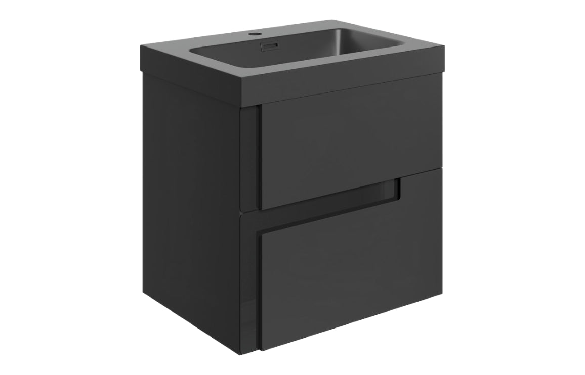 Duality - Wall Hung 2 Drawer Basin Unit & Co-ordinating Basin - 605mm