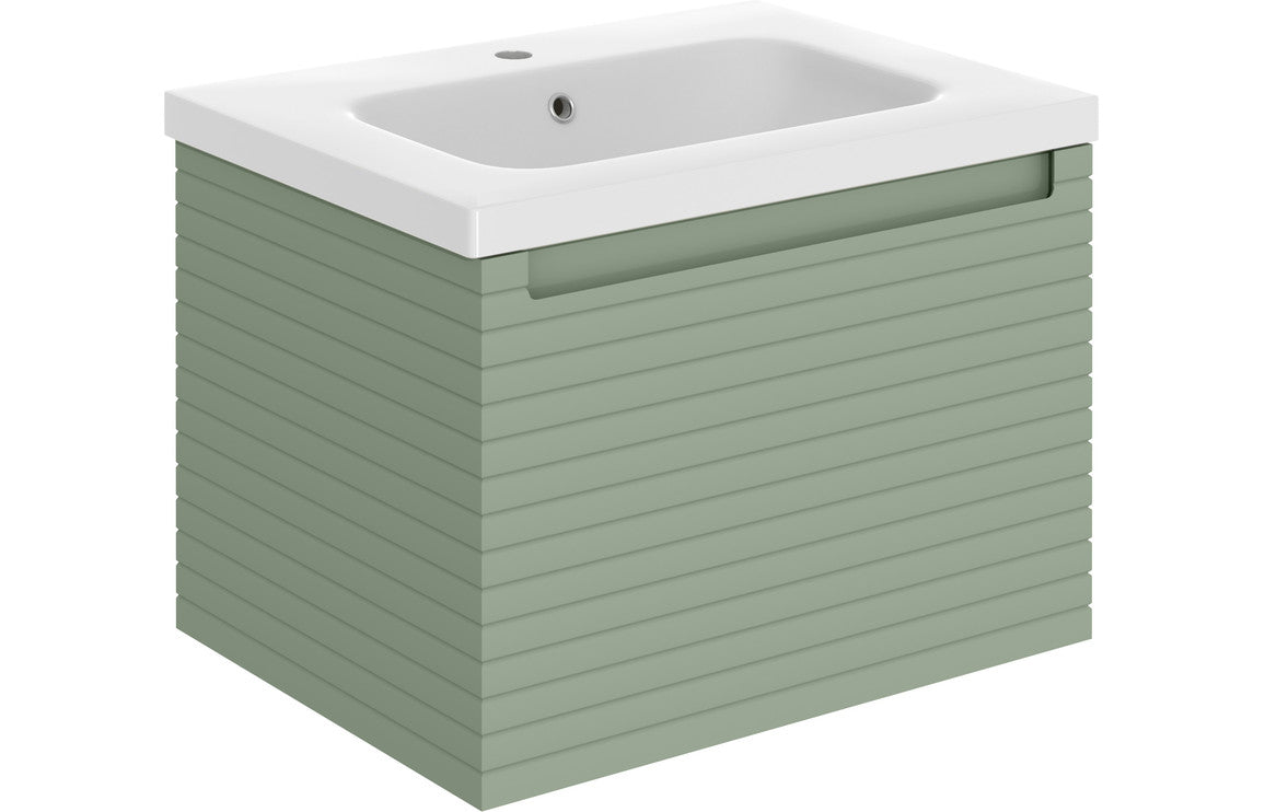Linear - Wall Hung 1 Drawer Basin Unit & Basin - 615mm