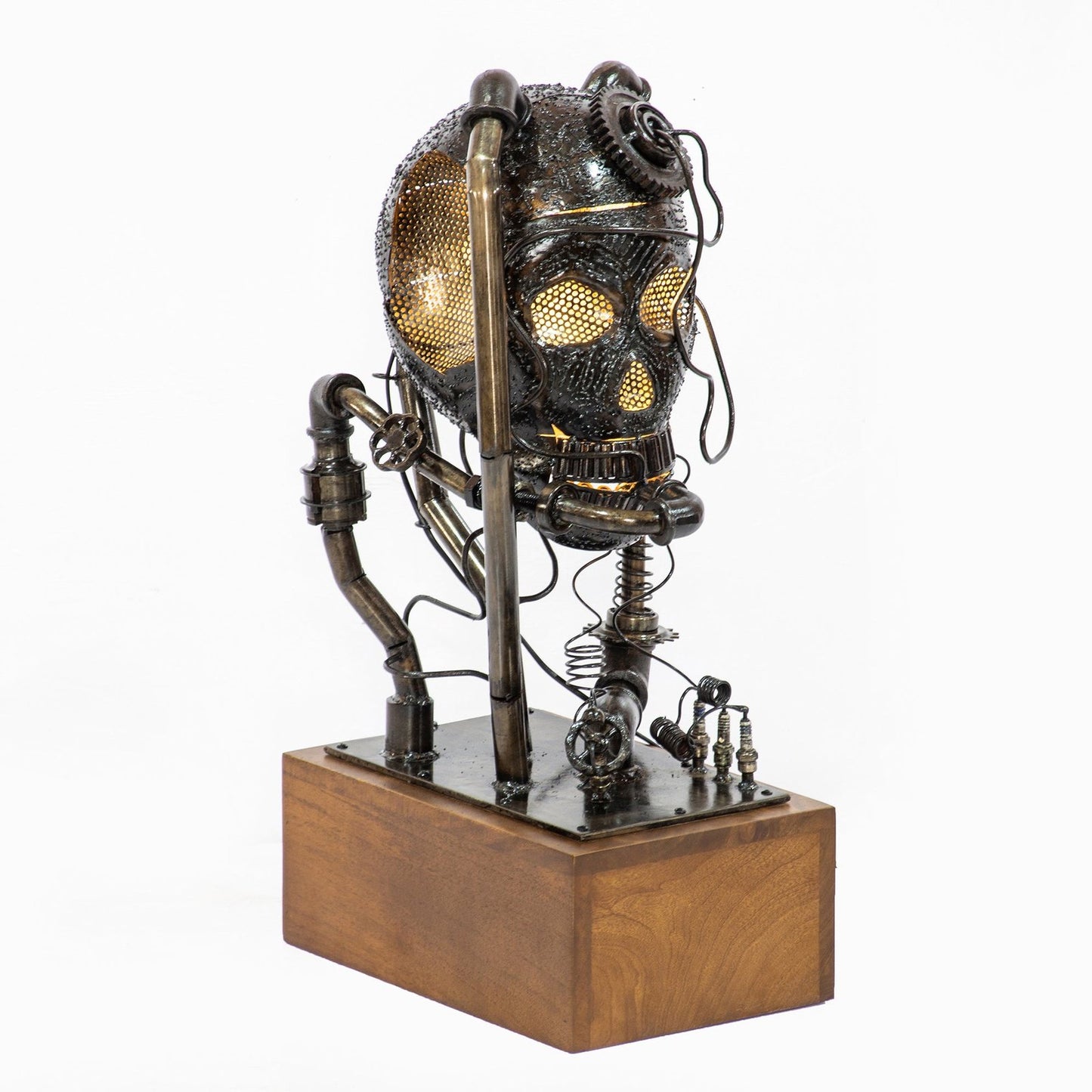 Skull Table Lamp - Steampunk Theme