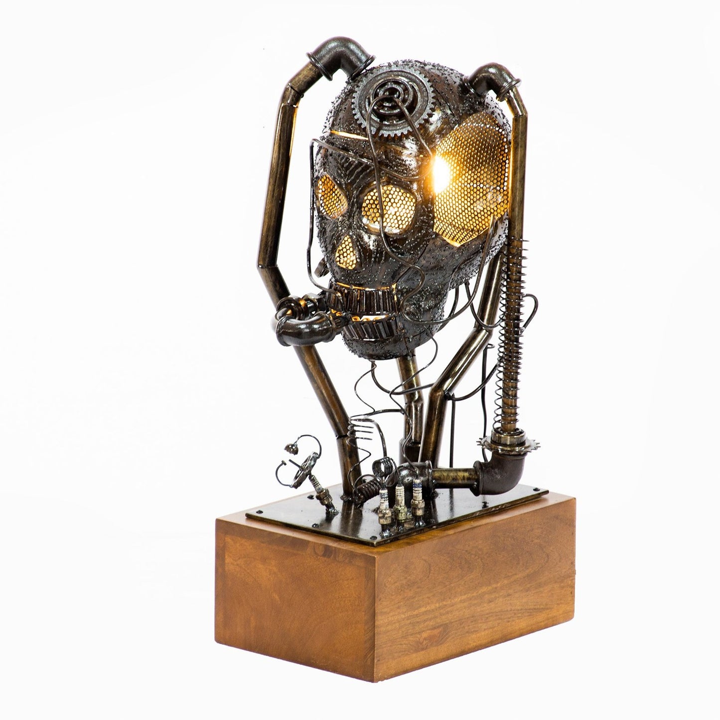 Skull Table Lamp - Steampunk Theme