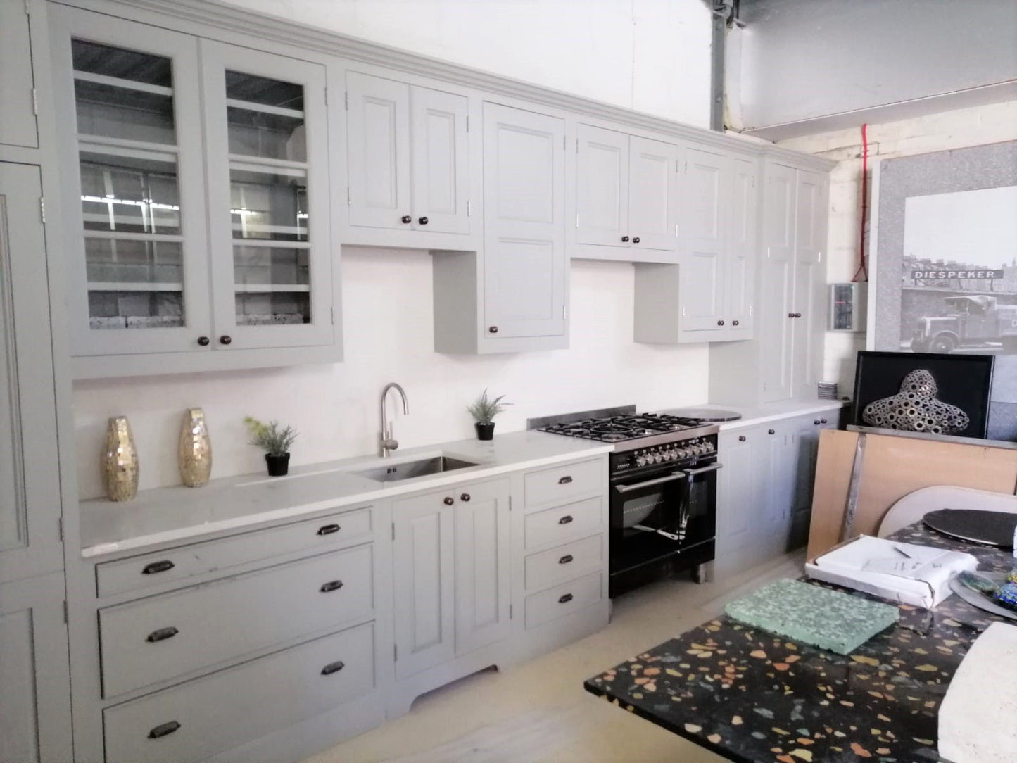 Ex Display Kitchen - Bespoke  - Farrow & Ball  - Quartz Worktops and Appliances