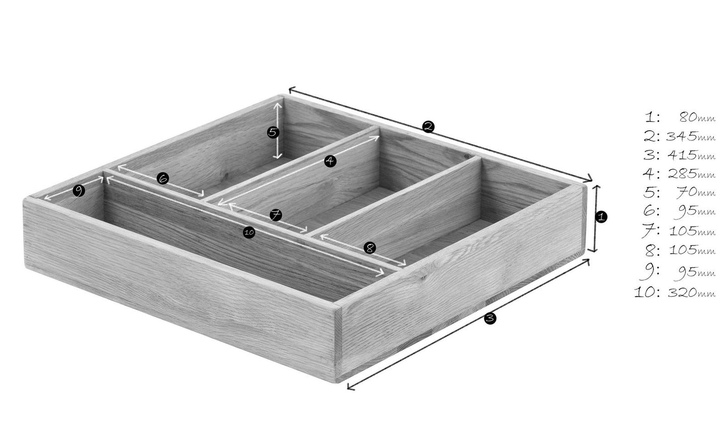 Oak Cutlery Tray
