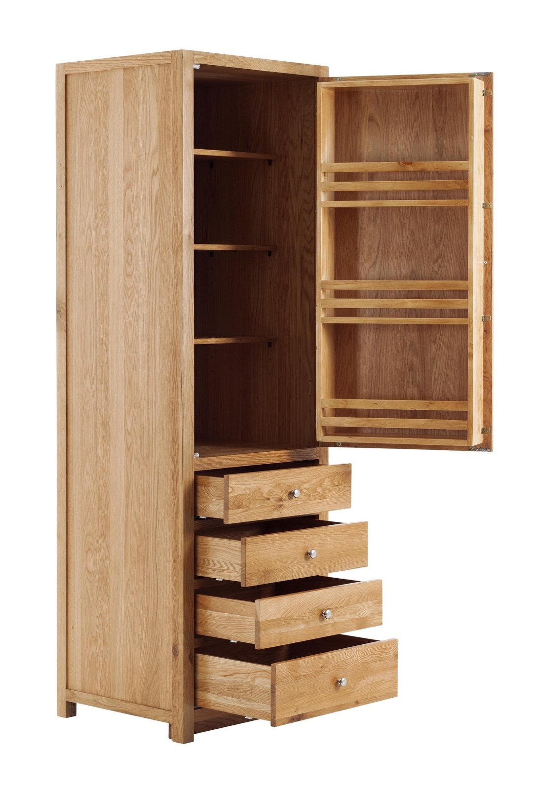 1 Door 4 Drawer Tall Larder Cabinet with soft close drawers - 690mm