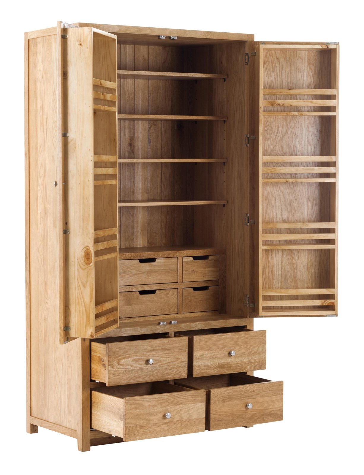 2 Door 10 Drawer Larder Cabinet with soft close drawers - 1100mm