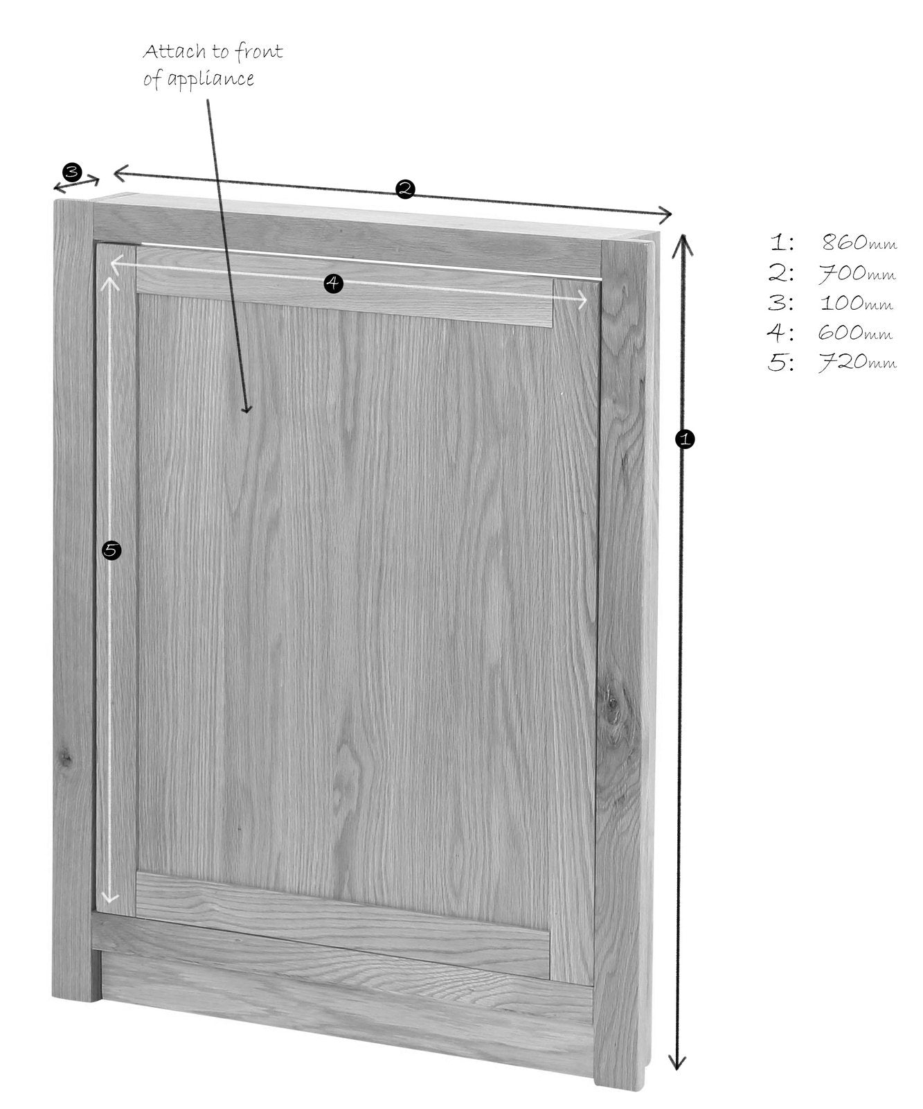 Under-Counter Fridge Fascia - 700MM