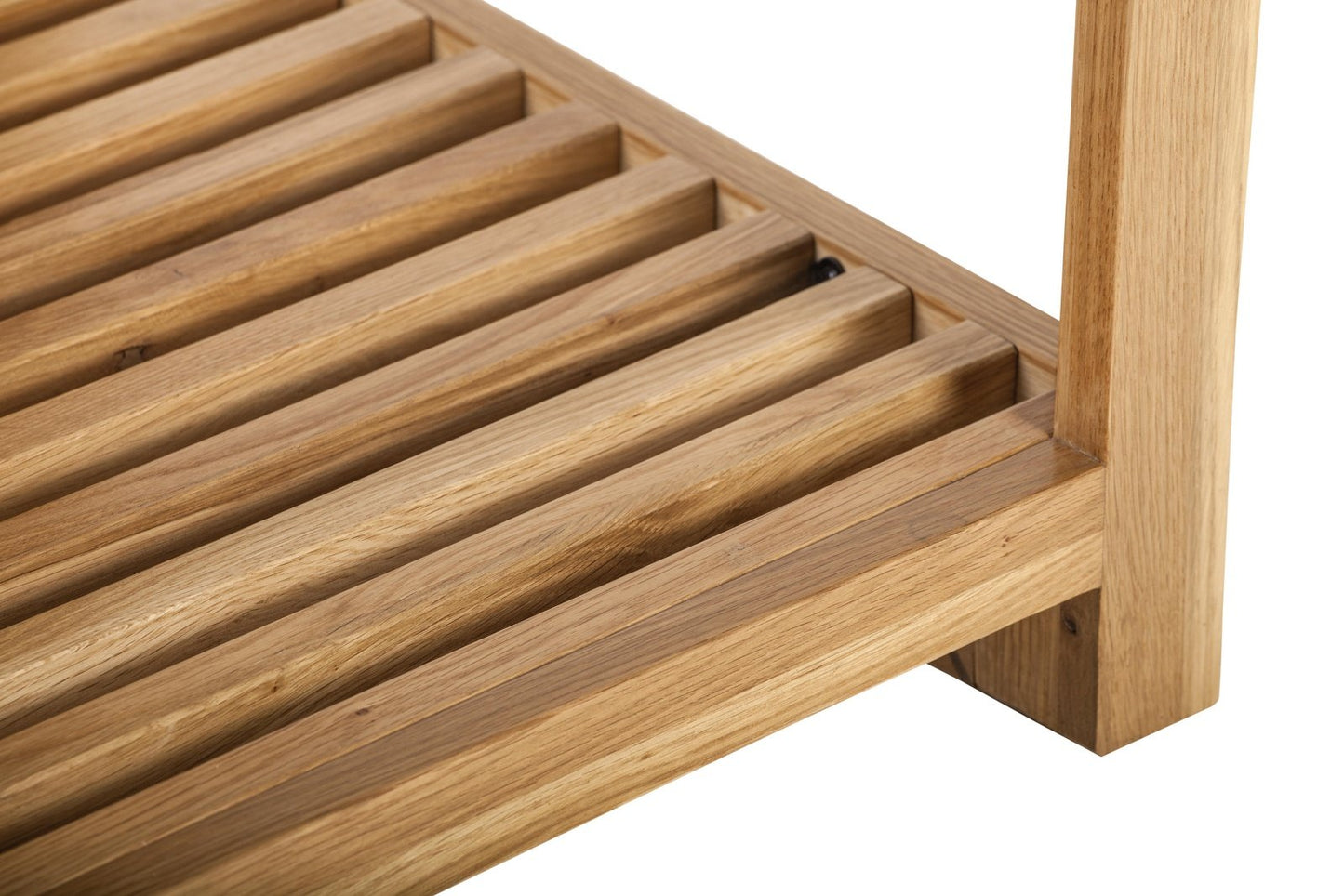 Open Base End - Slatted Shelf Cabinet