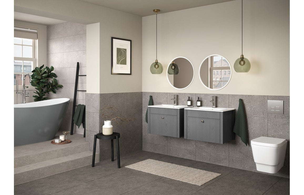 Santos - Wall Hung Basin Unit & Basin - 605mm