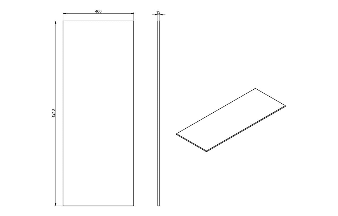 Edge -  1200mm Wall Hung 4 Drawer Basin Unit Run & Top
