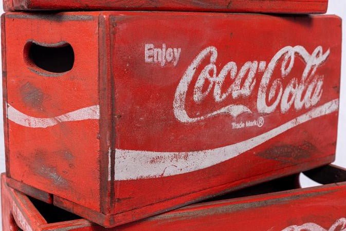 Rectangular Fish Boxes - Coca Cola - Set of 3