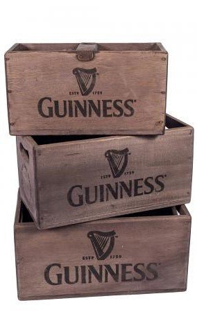 Guinness with Harp Logo - Set of 3 Rectangular Fish Boxes