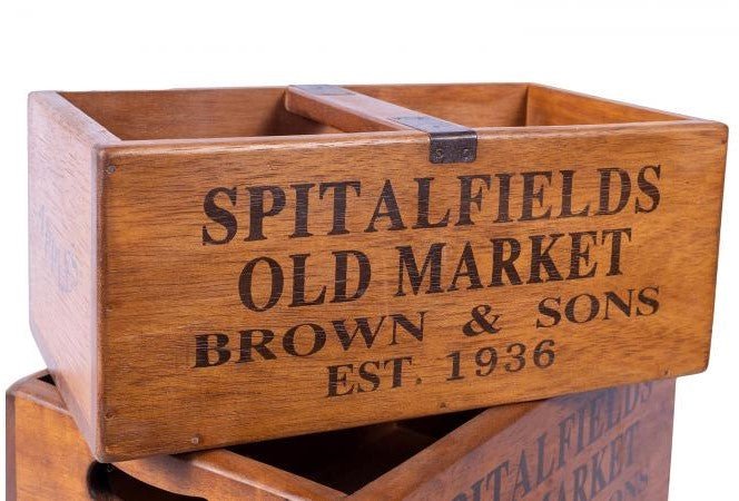 Spitalfields Market - Set of 3 Large Vintage Boxes