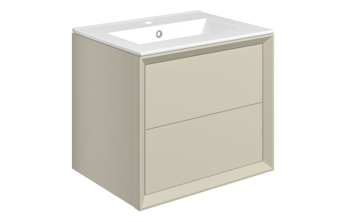Edge - 615mm Wall Hung 2 Drawer Basin Unit & Basin