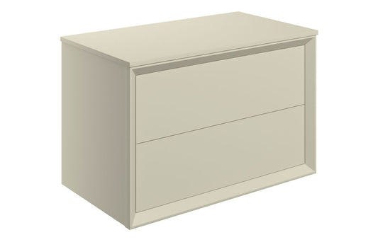 Edge - 800mm Wall Hung 2 Drawer Basin Unit & Top