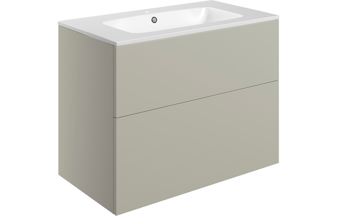 Varsity - Wall Hung 2 Drawer Basin Unit & Basin - 810mm