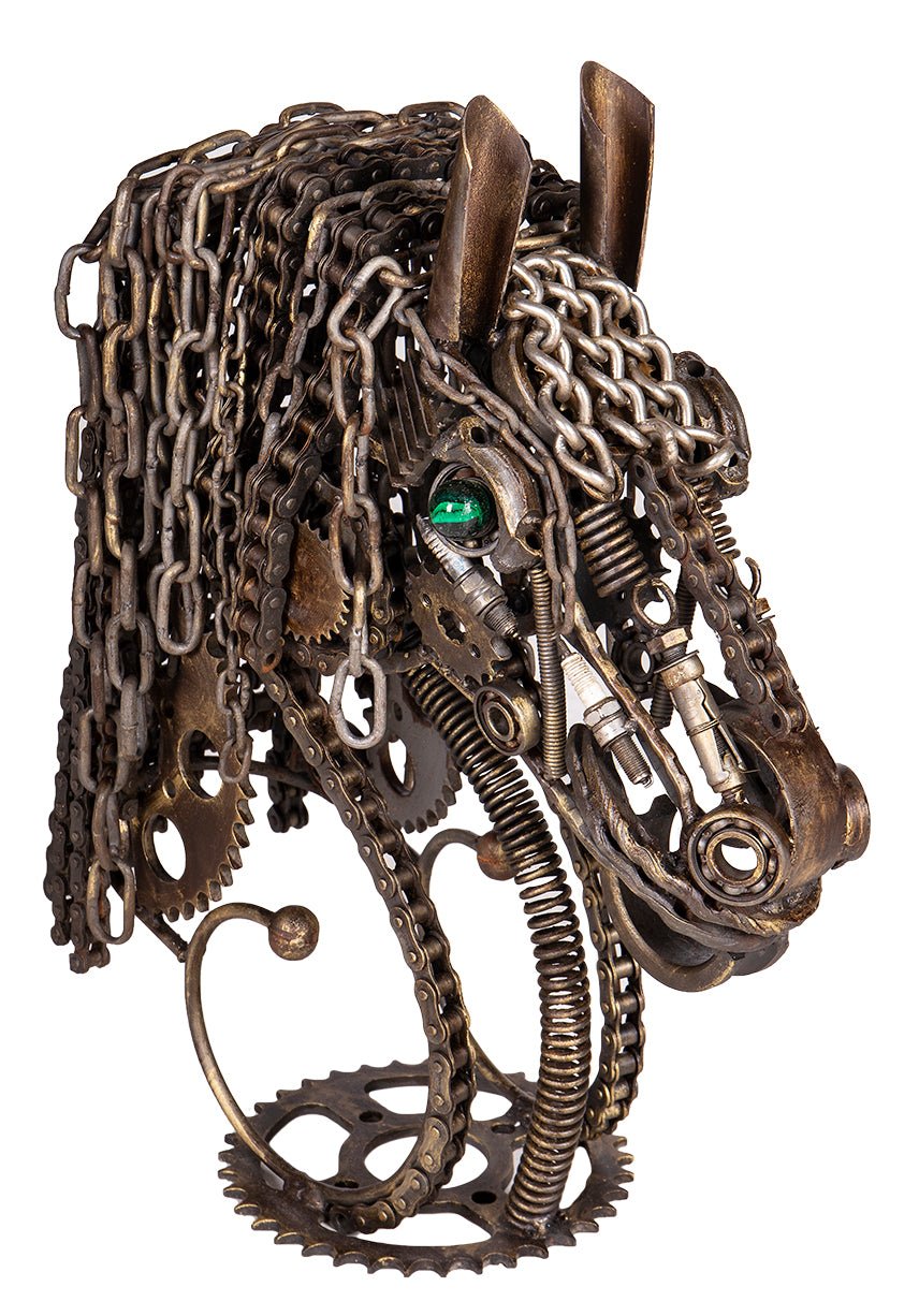 Wrought Iron Horse Head Sculpture