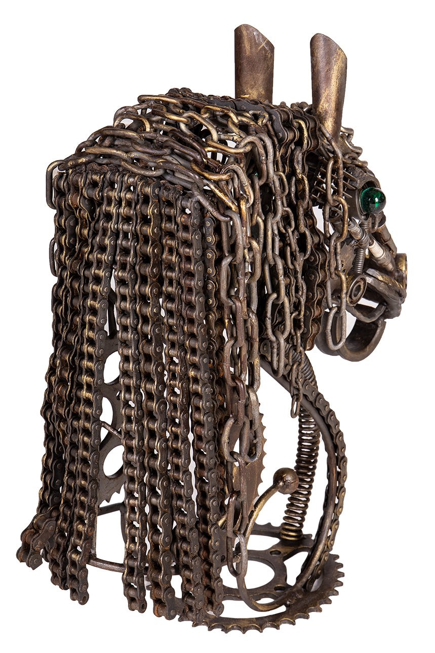 Wrought Iron Horse Head Sculpture