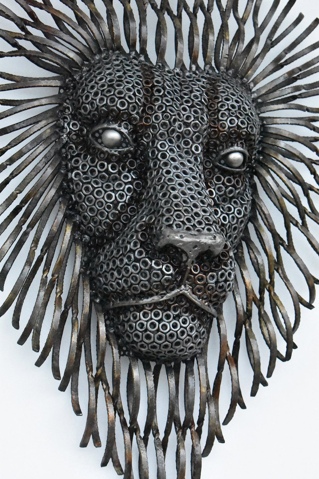 Lion Face Sculpture