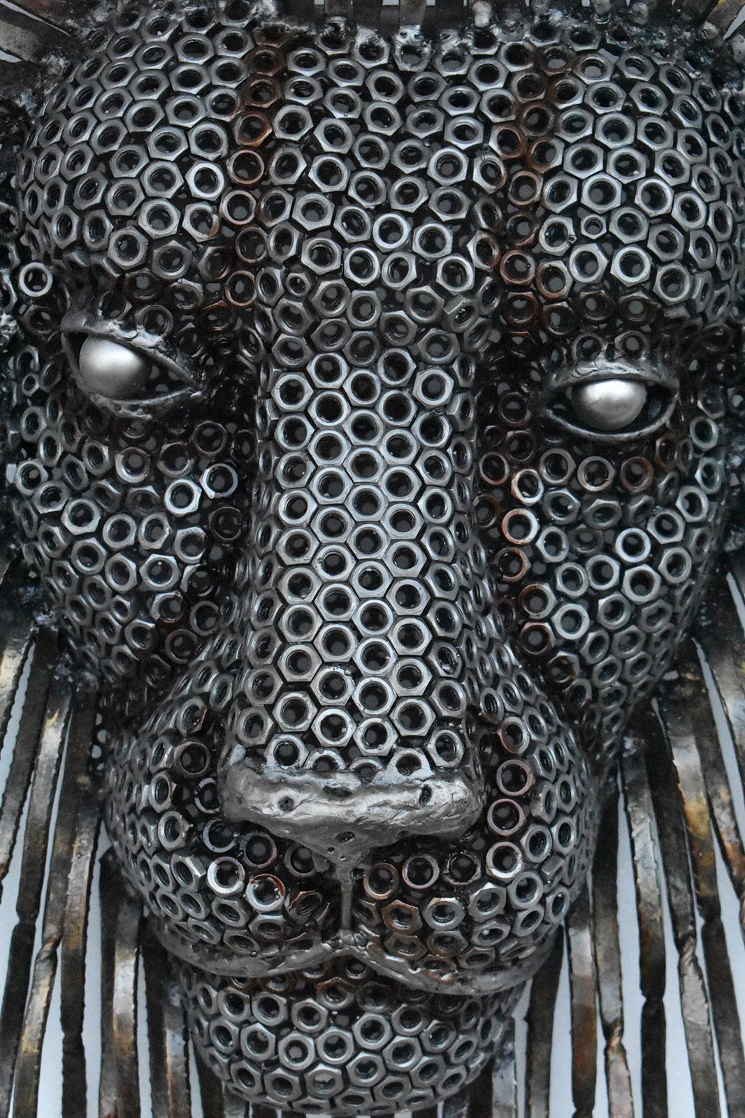 Lion Face Sculpture