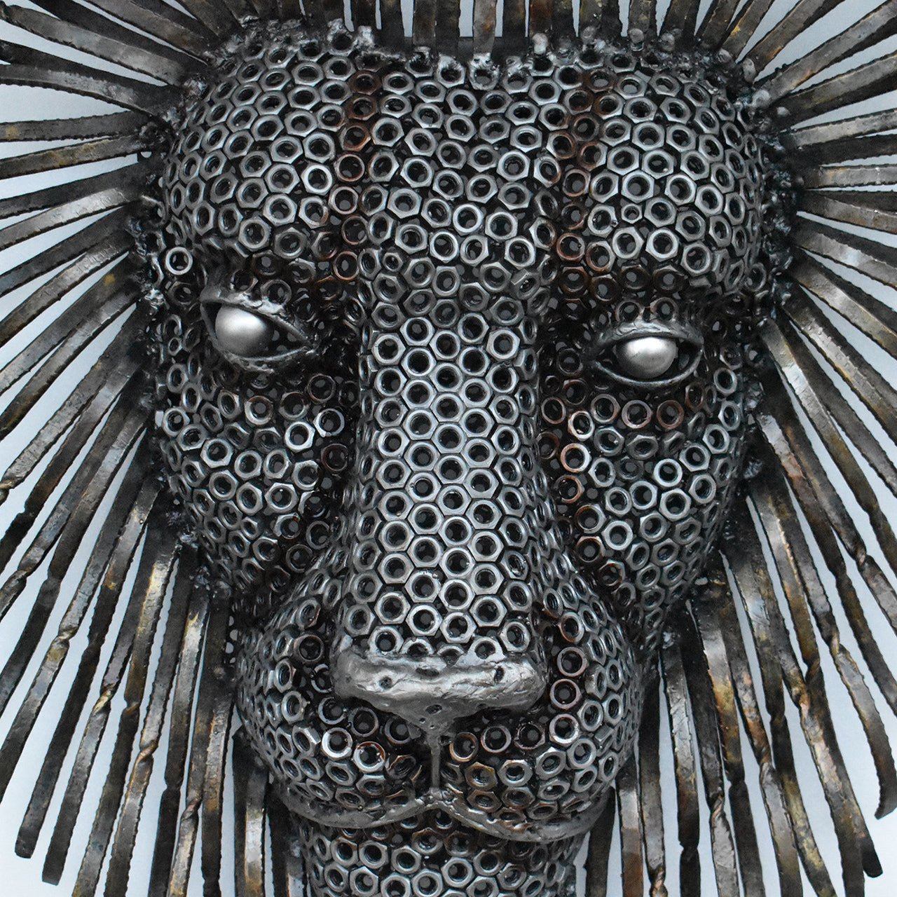 Lion Face Sculpture