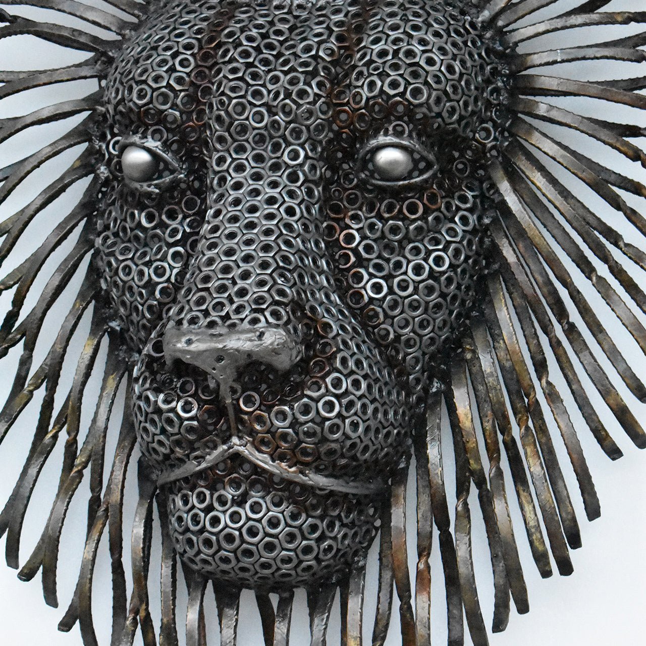 Lion Face Sculpture