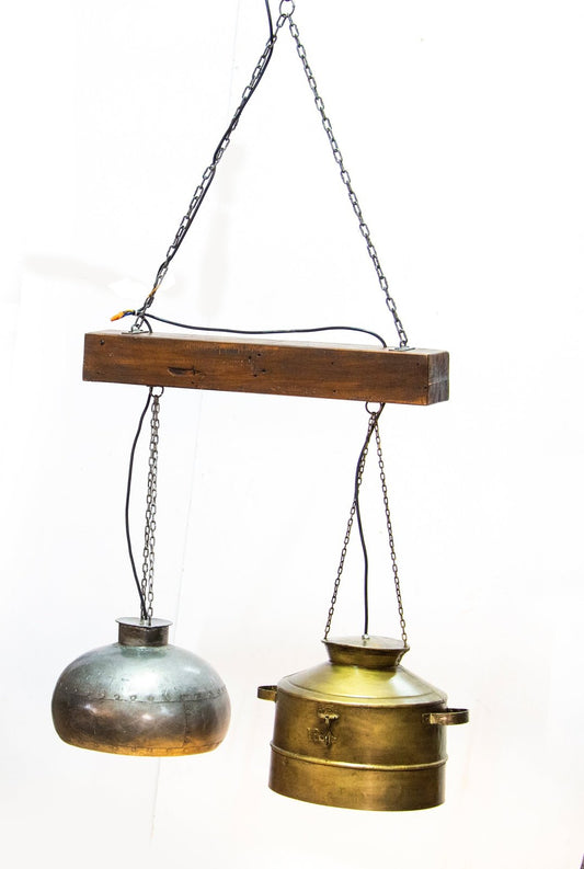 Reclaimed Pots Ceiling Lamp
