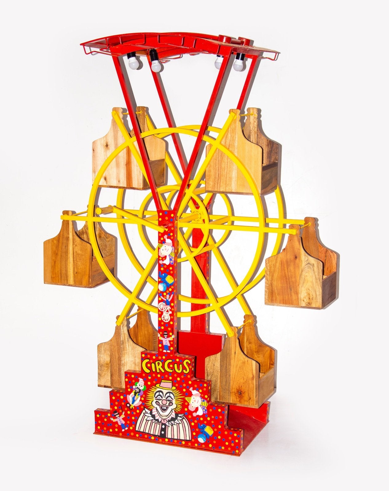 Industrial Style Ferris Wheel Wine Bottle Holder - 1.8m Tall