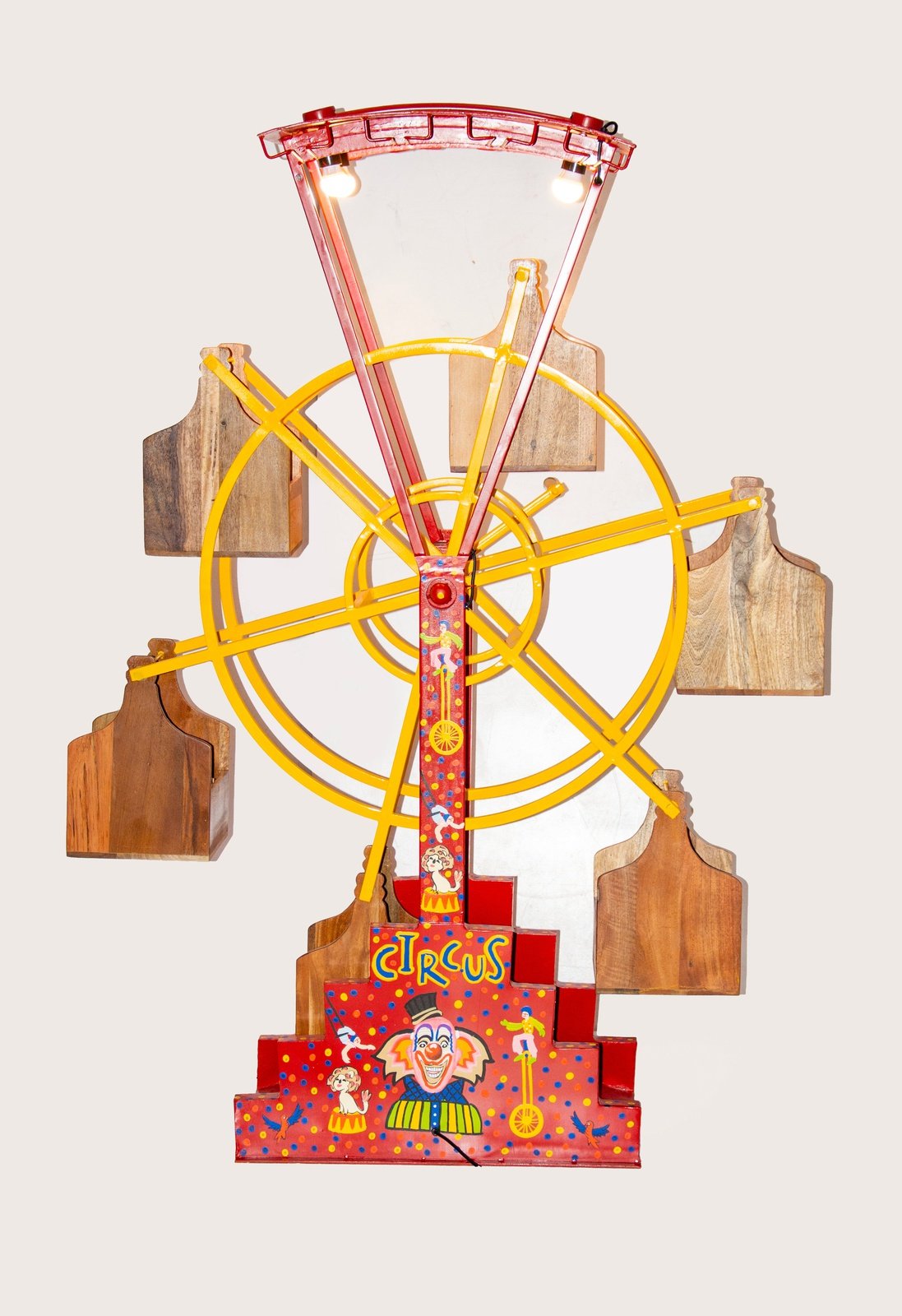 Industrial Style Ferris Wheel Wine Bottle Holder - 1.8m Tall