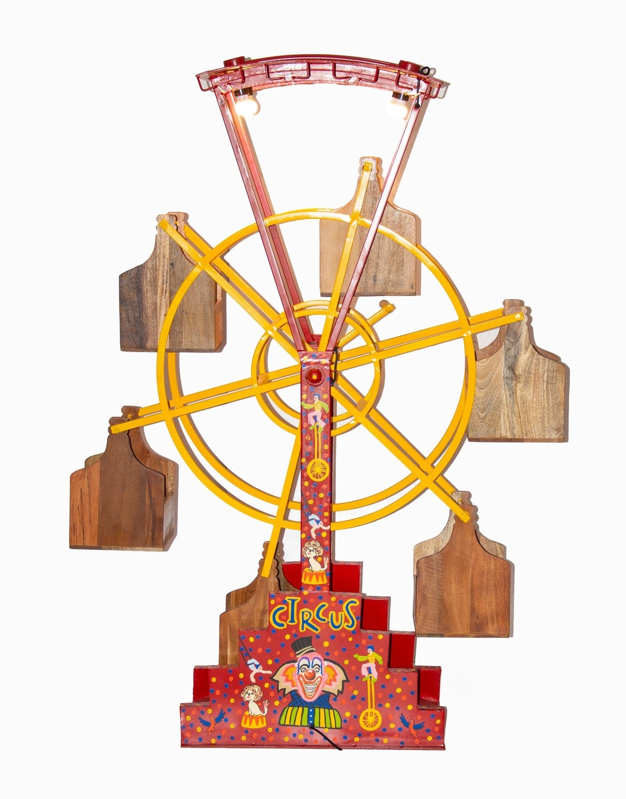 Industrial Style Ferris Wheel Wine Bottle Holder - 1.8m Tall