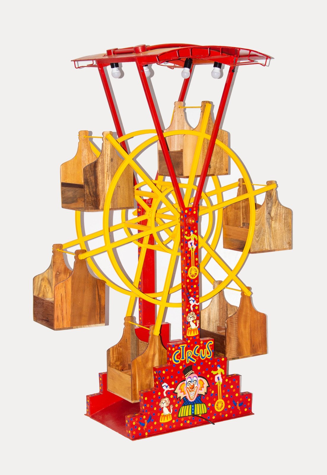 Industrial Style Ferris Wheel Wine Bottle Holder - 1.8m Tall