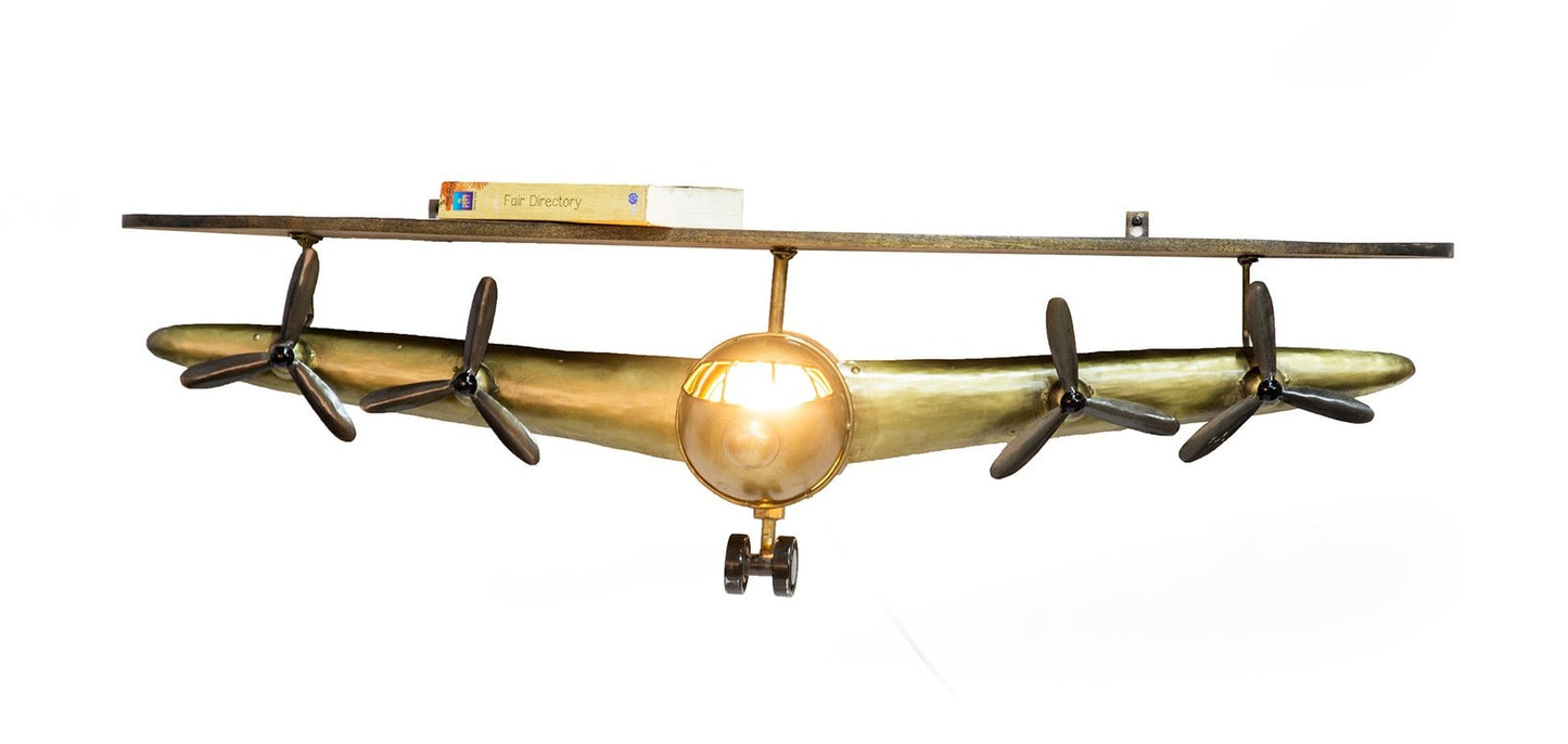 Aviator Wall Mounted Shelf with Light