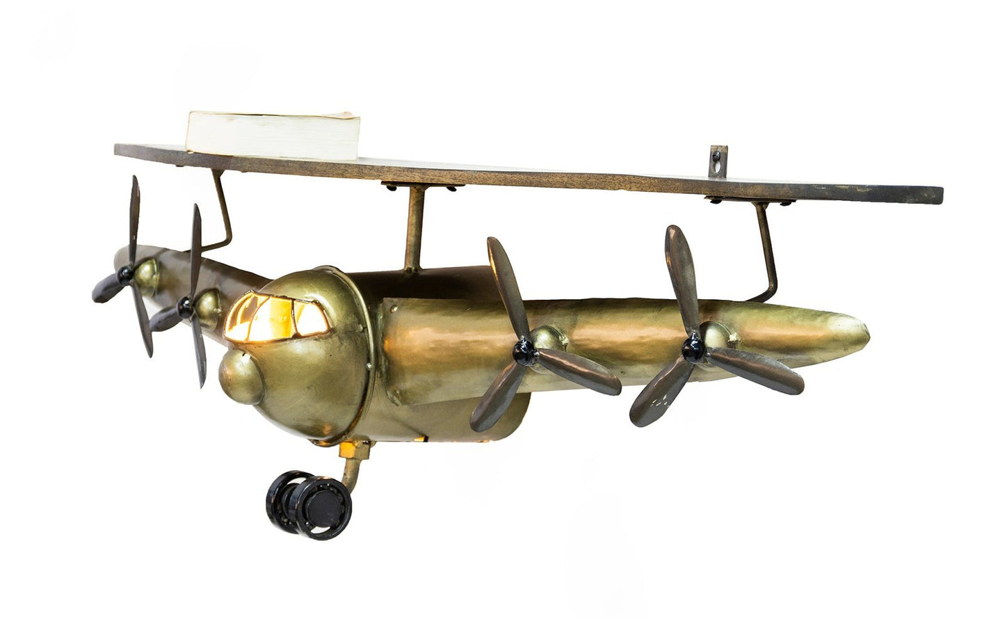 Aviator Wall Mounted Shelf with Light