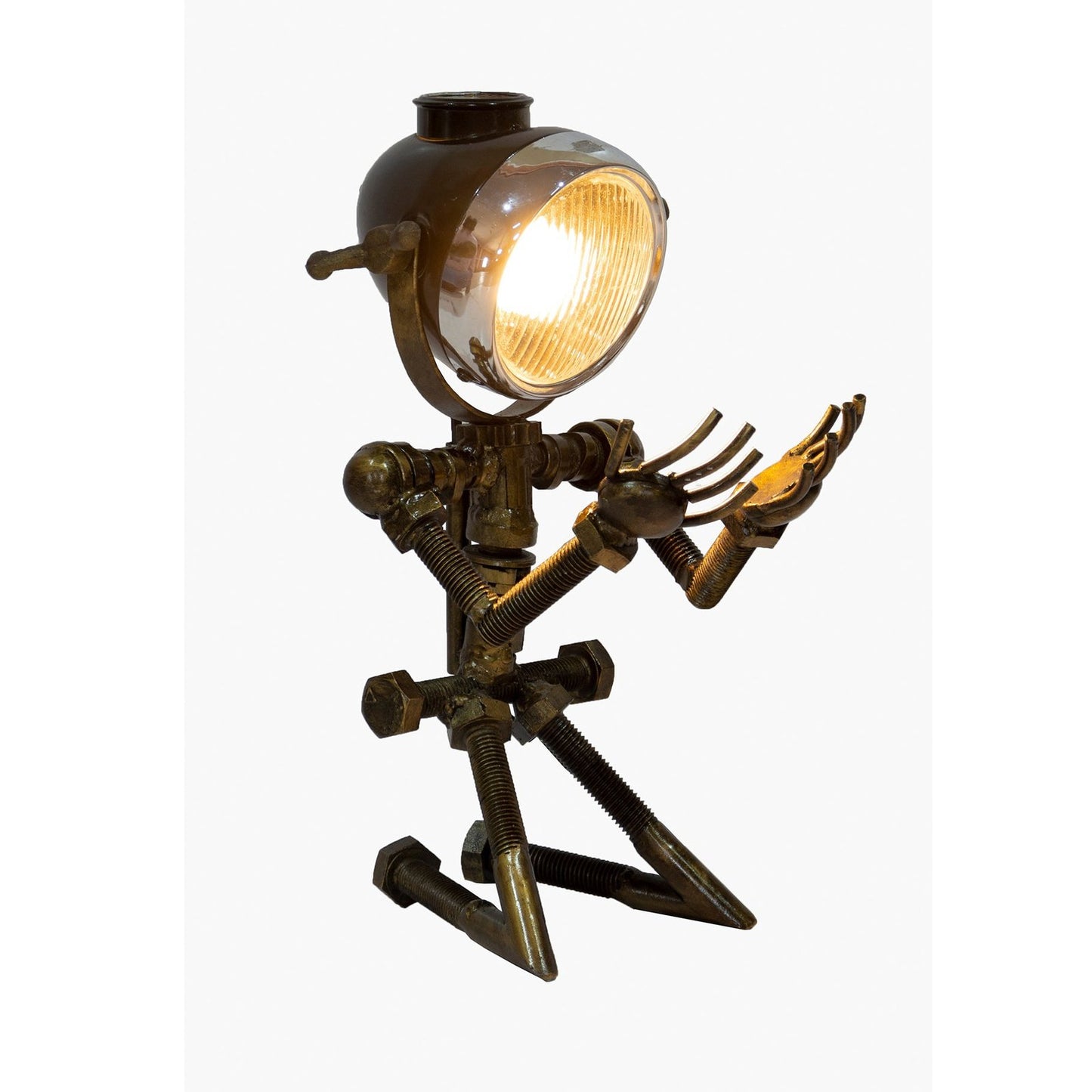 Reclaimed Parts Robot Table Lamp - Down On His Knees