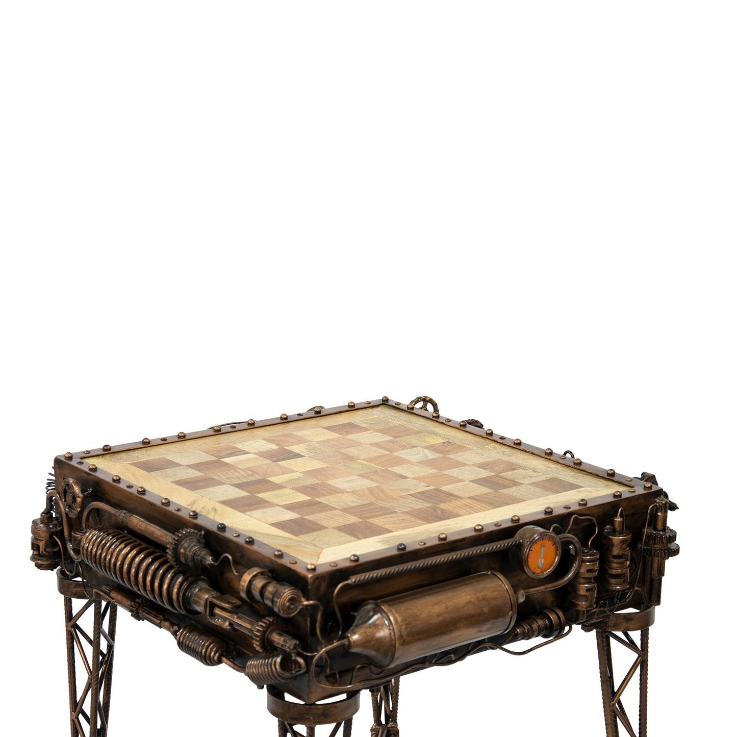 Reclaimed Iron Steampunk Theme - Chess Table