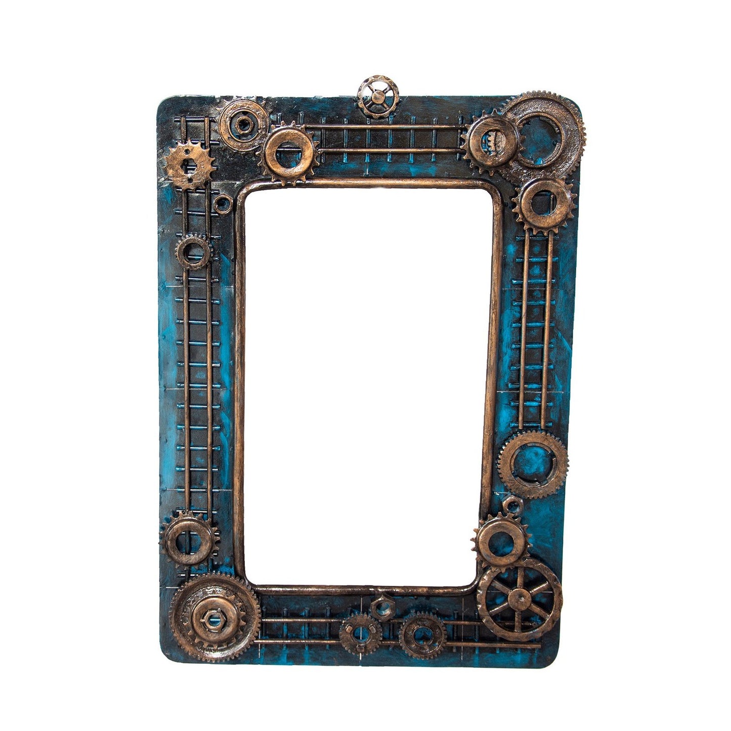 Reclaimed Iron Steampunk Theme - Wall Mirror 75cm