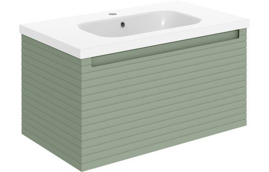 Linear - Wall Hung 1 Drawer Basin Unit & Basin - 815mm