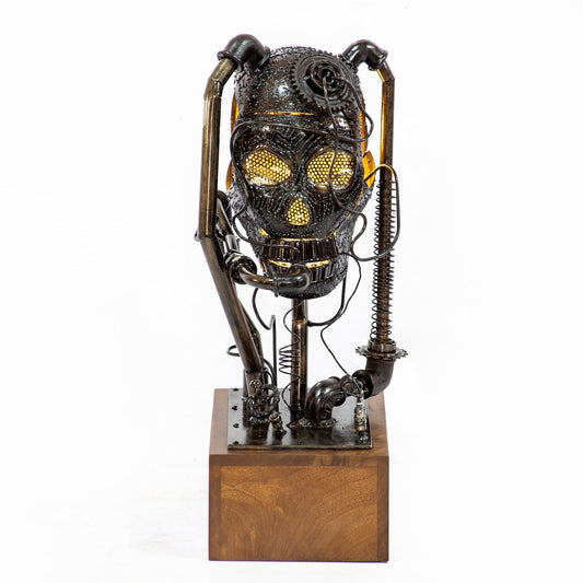 Skull Table Lamp - Steampunk Theme