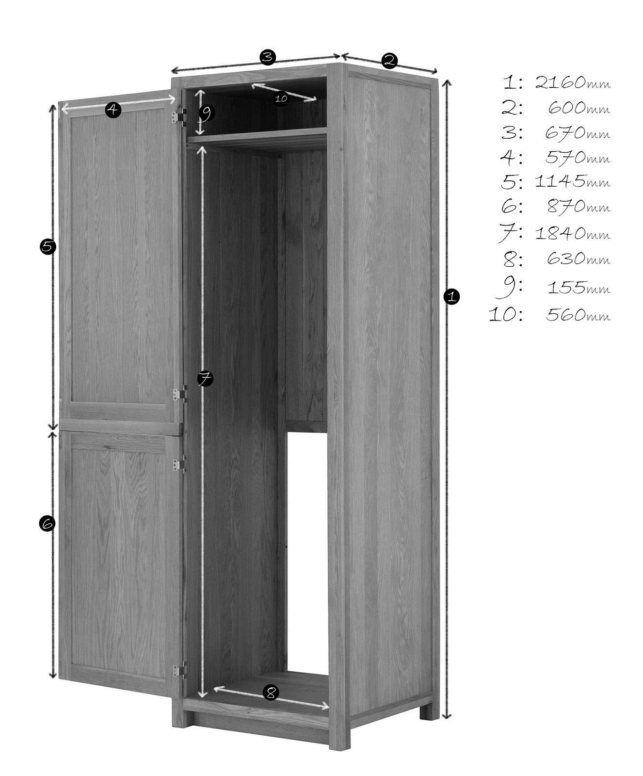 Fridge Freezer Cabinet - 690mm