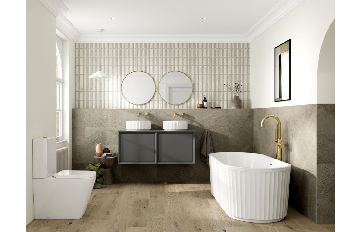 Edge - 600mm Wall Hung 2 Drawer Basin Unit & Top