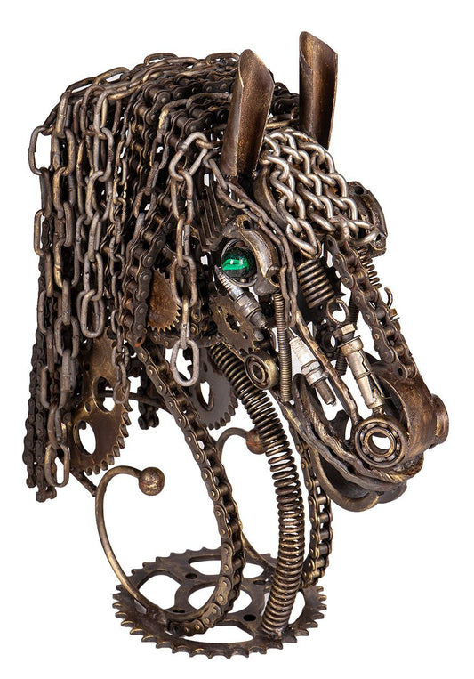 Wrought Iron Horse Head Sculpture