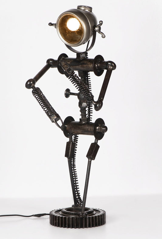Reclaimed Car Parts Robot Table Lamp