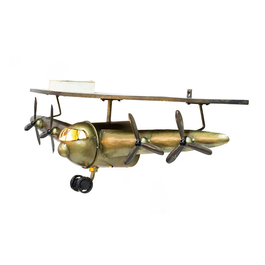 Aviator Wall Mounted Shelf with Light