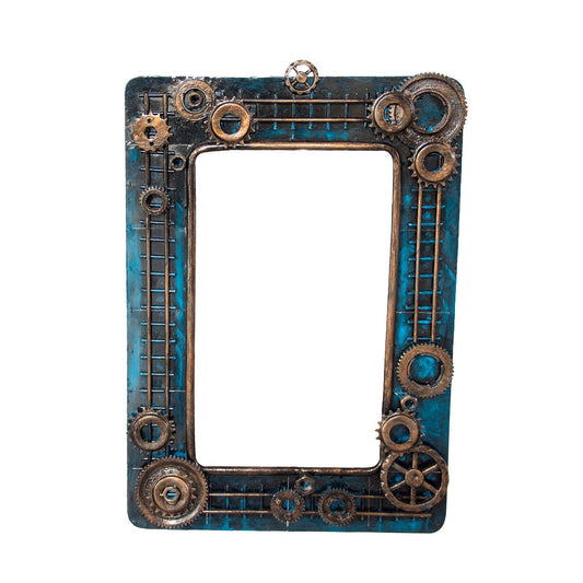 Reclaimed Iron Steampunk Theme - Wall Mirror 75cm